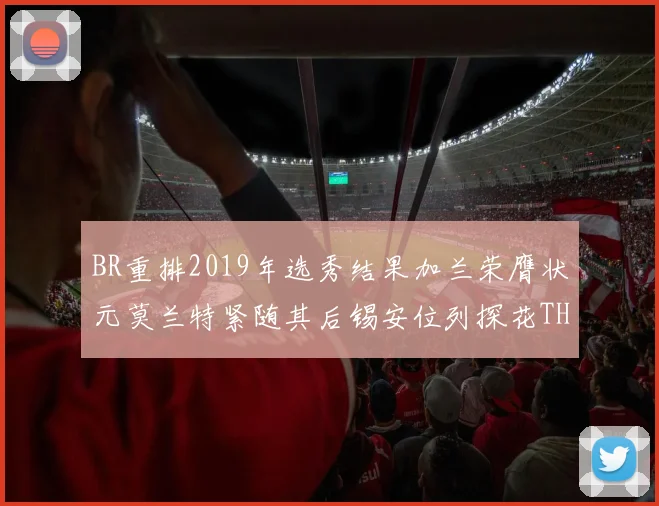 BR重排2019年选秀结果加兰荣膺状元莫兰特紧随其后锡安位列探花THT第30位